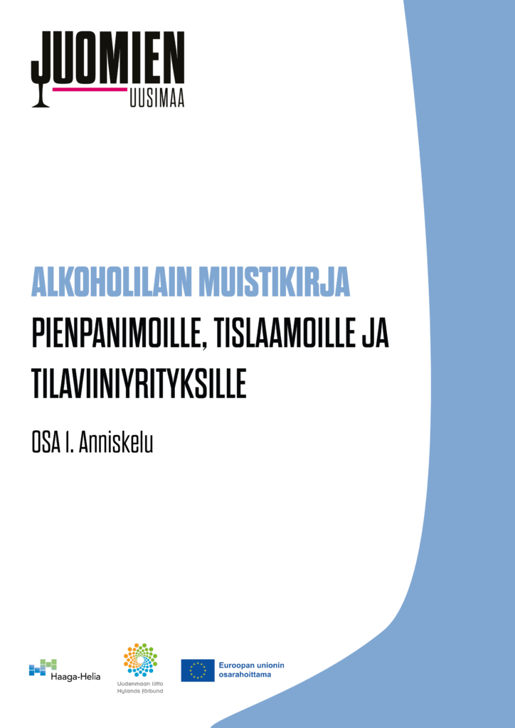 Juomien uusimaa. Lainsäädännön muistikirja. Anniskelu.